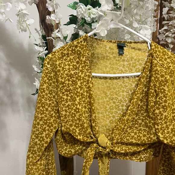 Wild Fable Tie-Front Crop Blouse - Picture 5 of 7